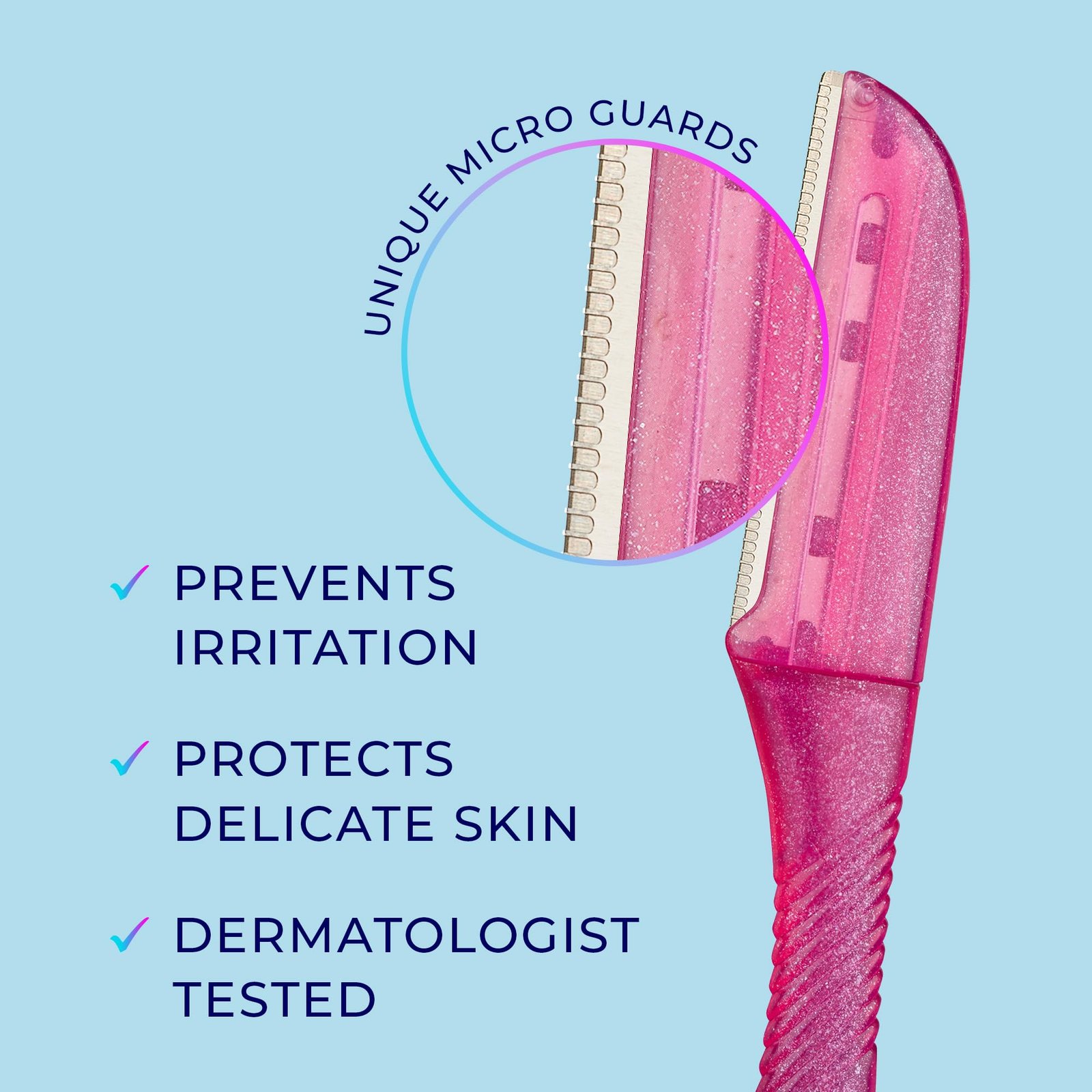 Schick Hydro Silk Touch-Up Dermaplane Razor for Women Face, 3 ct - Image 6