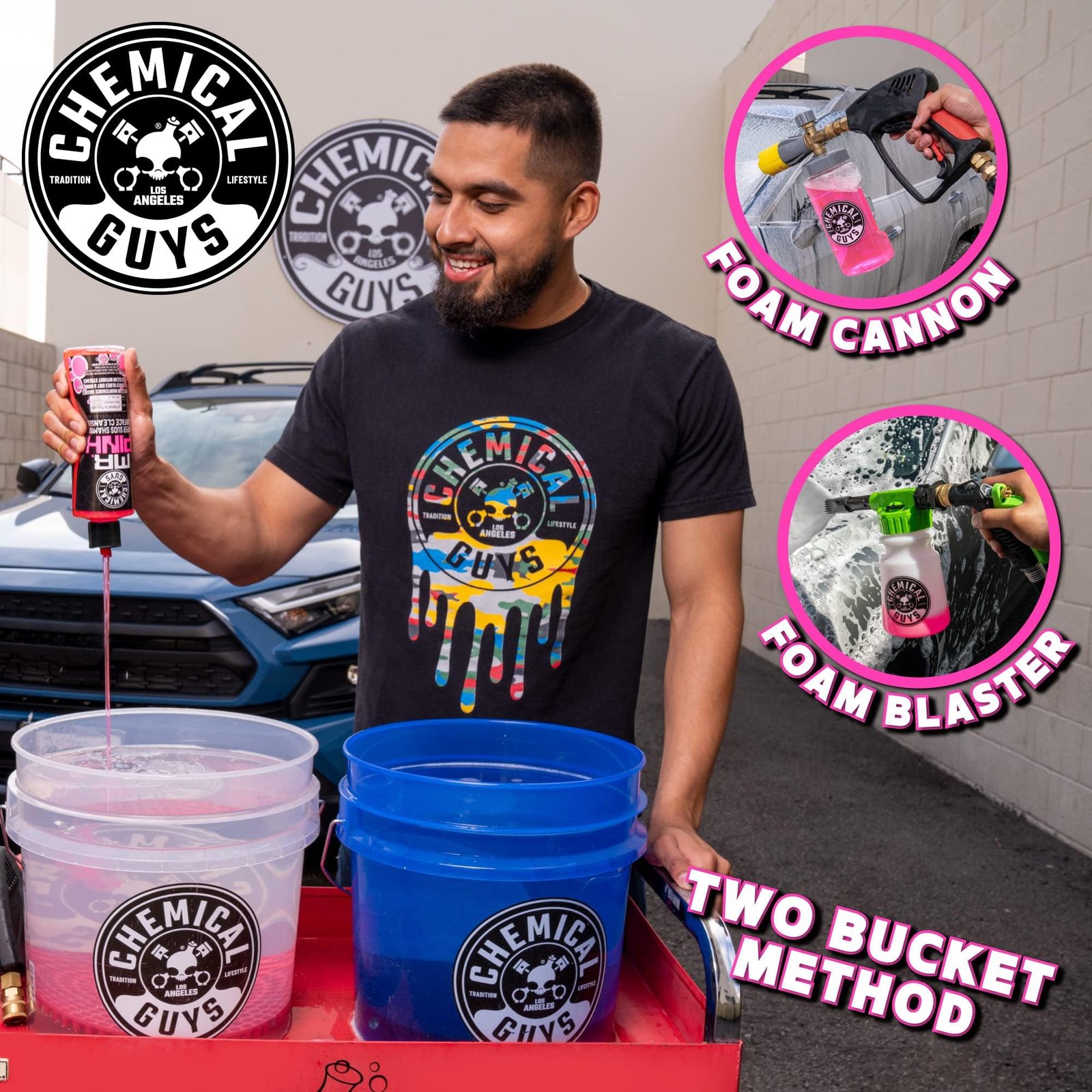Chemical Guys, Mr. Pink Car Wash Soap, Foam Cannon & Bucket Wash, 64 oz - Image 6
