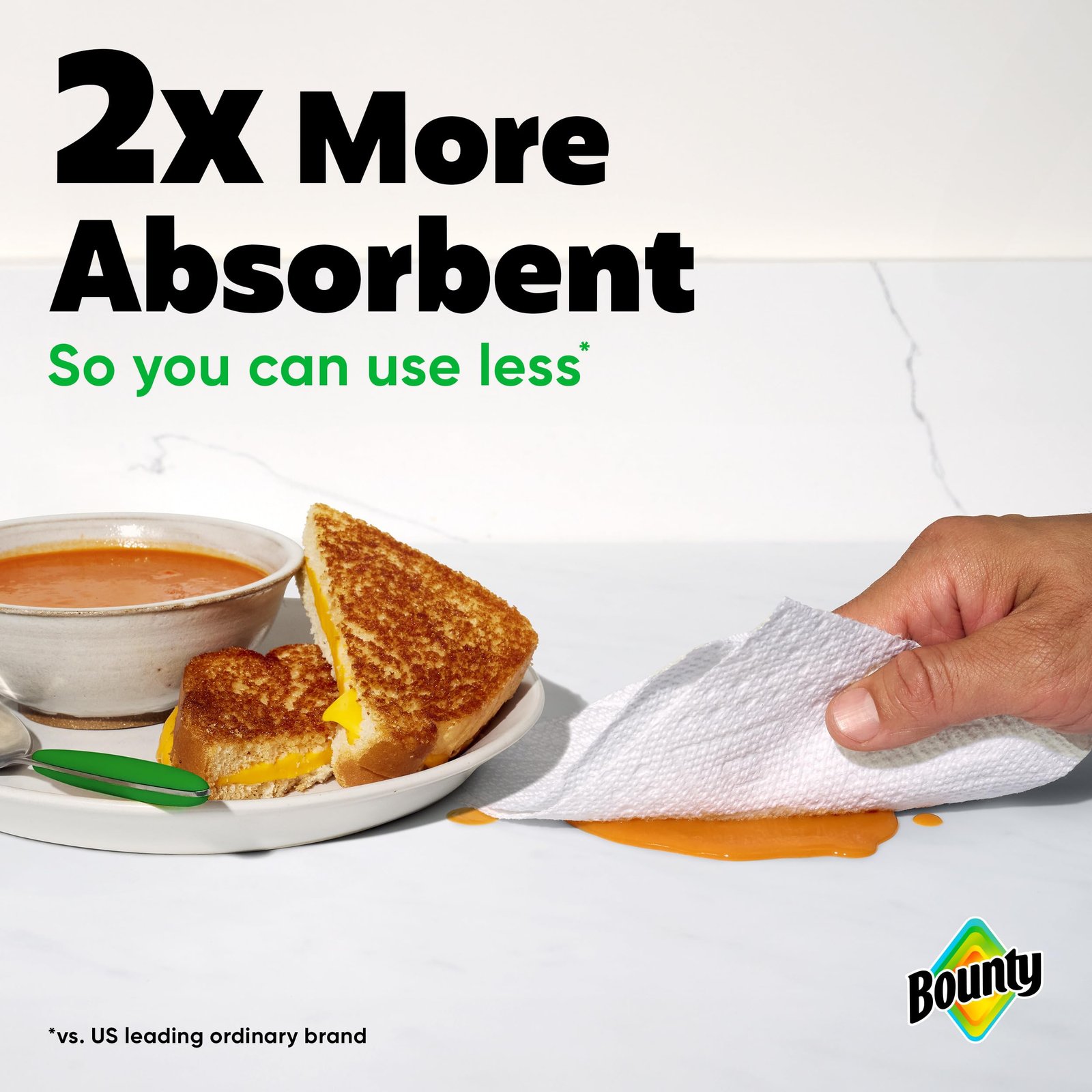 Bounty Select-A-Size Paper Towels, White, 2 Triple Rolls = 6 Regular Rolls - Image 6