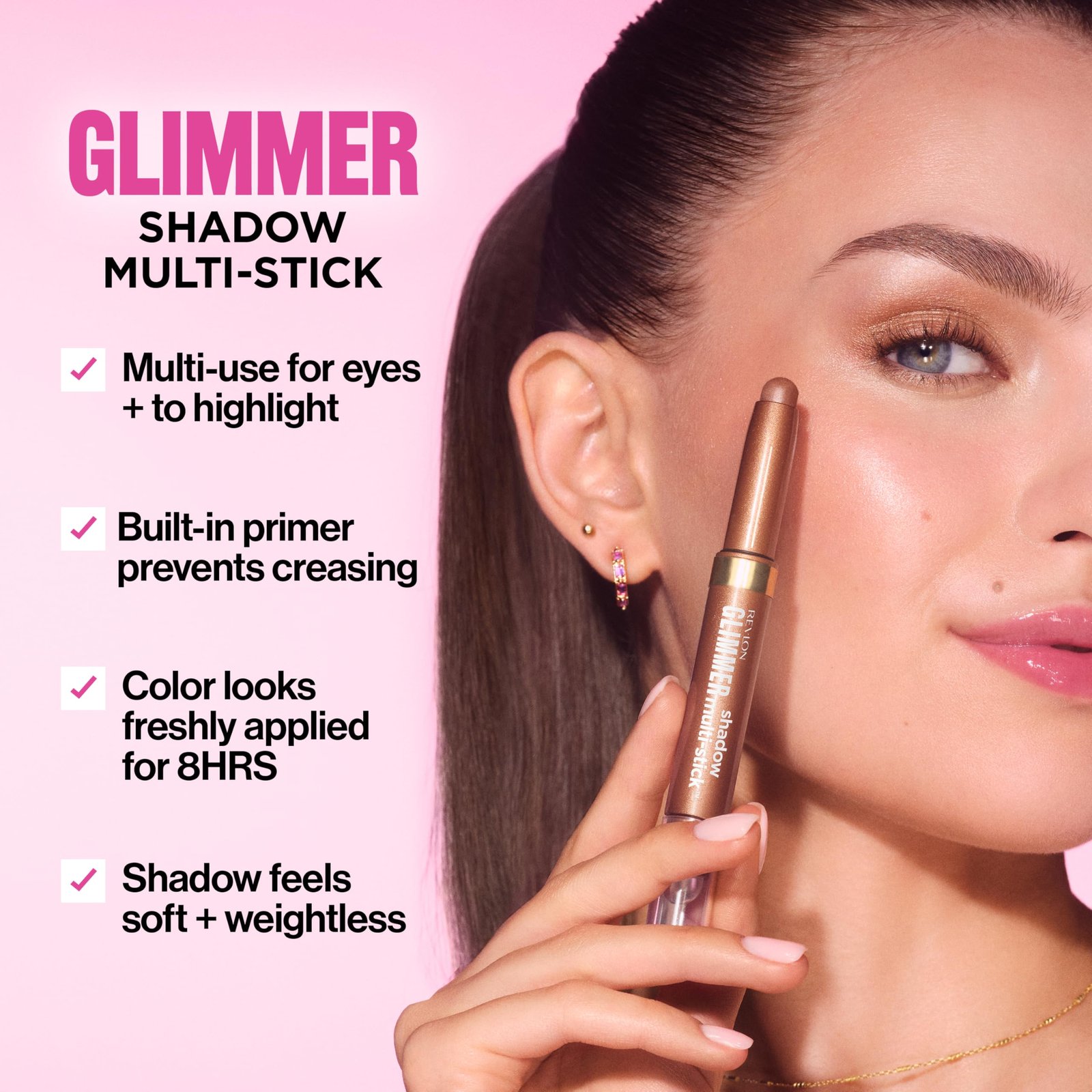 REVLON Glimmer Shadow Multi-Stick, Eyeshadow, 105 Get Your Bag - Image 3