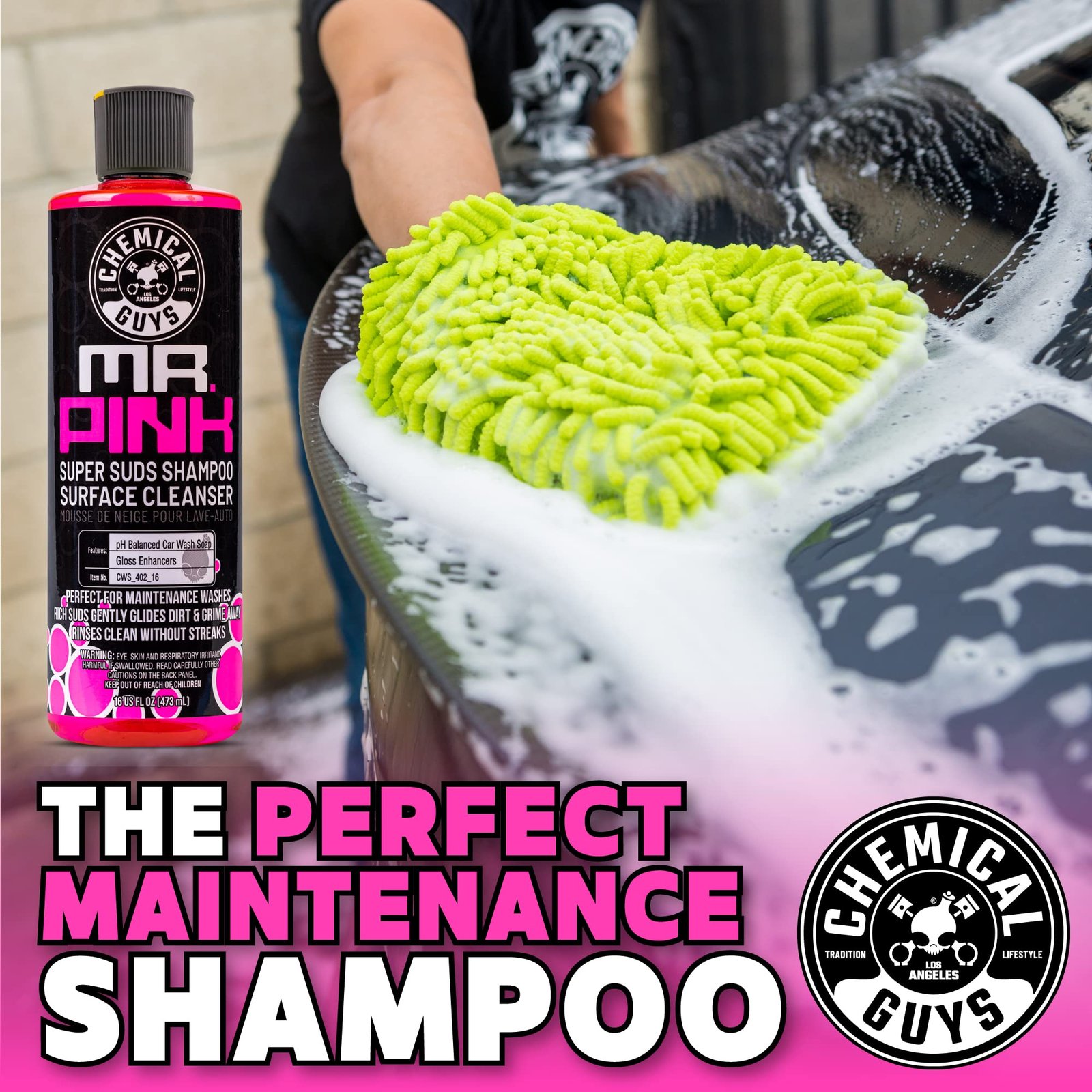Chemical Guys, Mr. Pink Car Wash Soap, Foam Cannon & Bucket Wash, 64 oz - Image 8