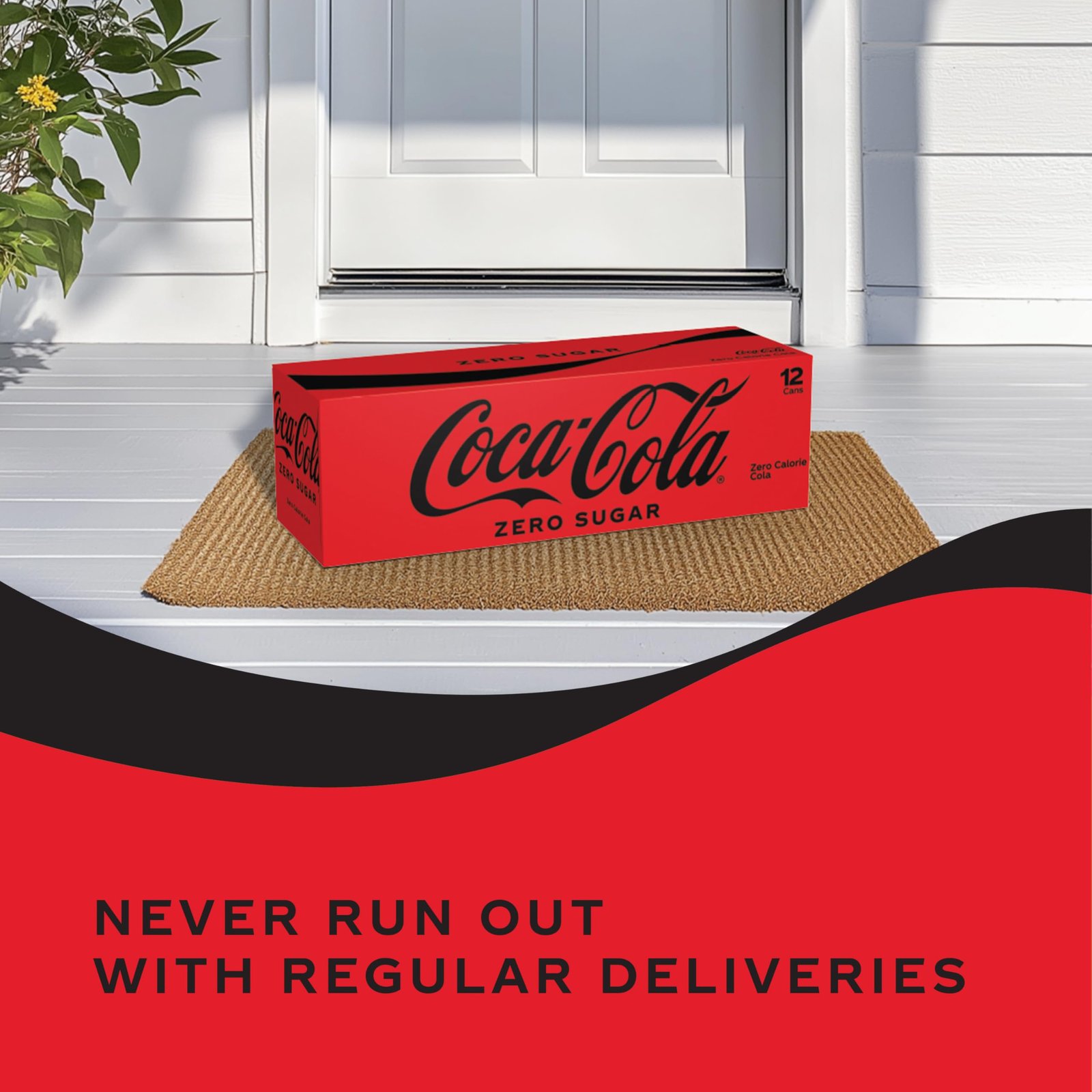 Coca-Cola Zero Sugar Soda Soft Drink Fridge Pack Cans, 12 fl oz, 12 Pack - Image 9