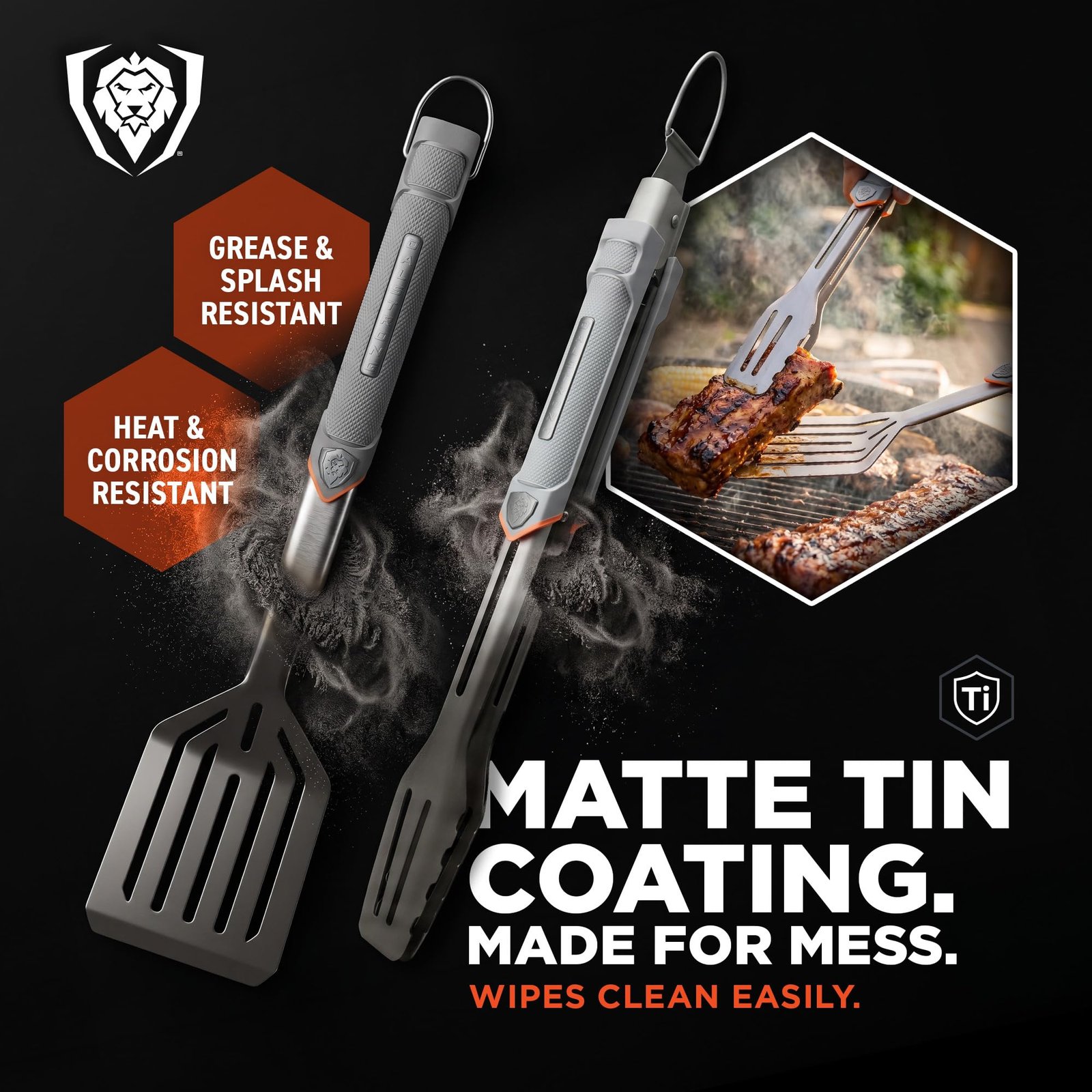 Dalstrong BBQ Spatula & Locking Tongs Set - 18" Spatula & 16" Tongs - Image 4