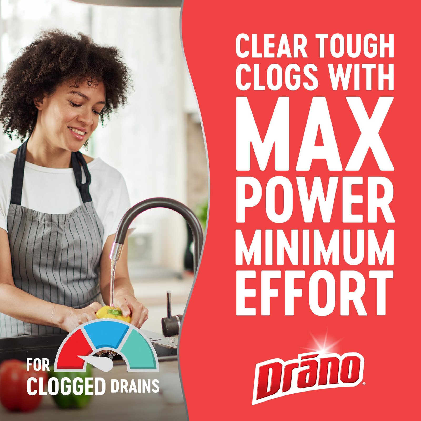Drano Max Gel Drain Clog Remover & Cleaner, Safe for All Pipes/Septic, 32oz - Image 4