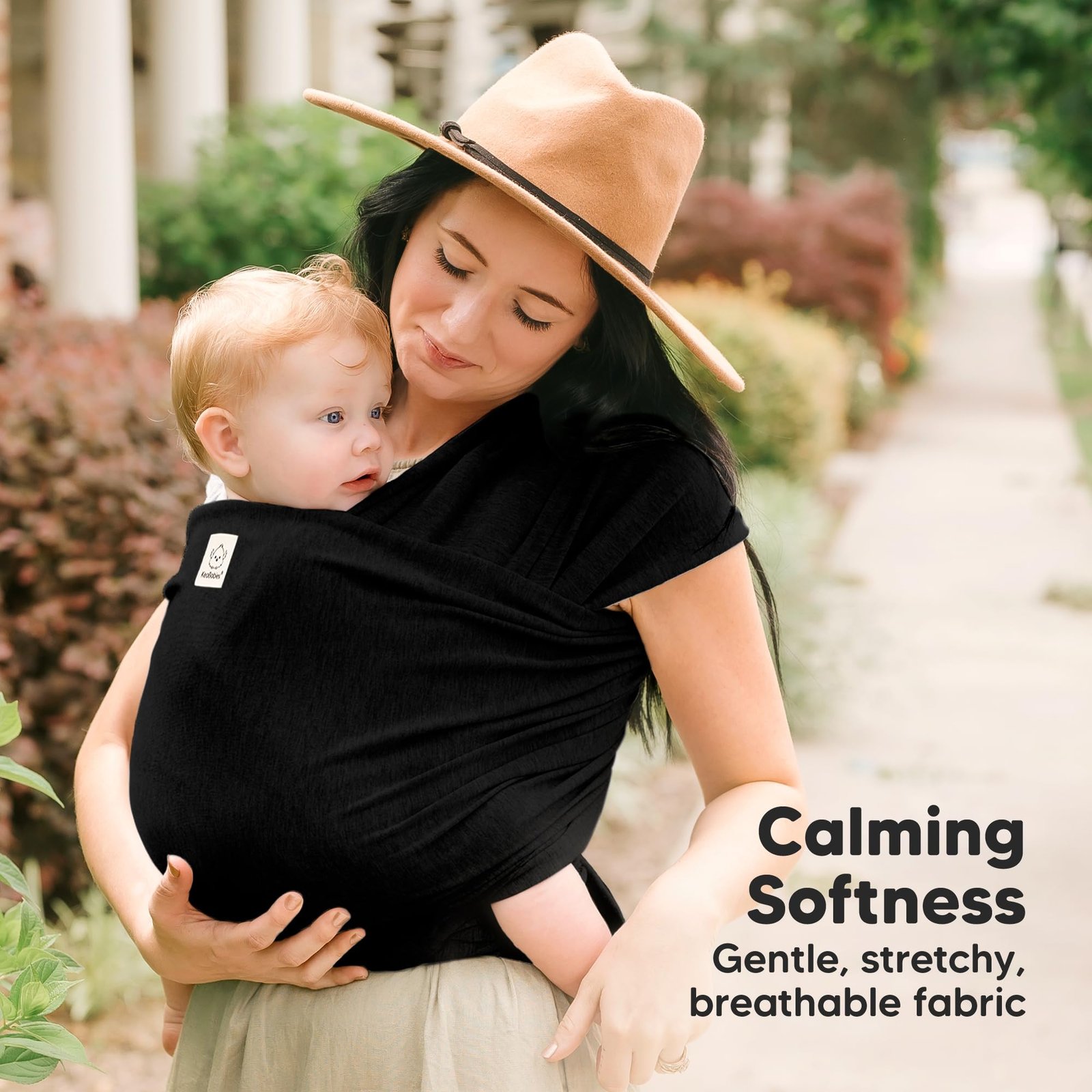 KeaBabies Baby Wrap Carrier, All in 1 Original Baby Carrier, Trendy Black - Image 3