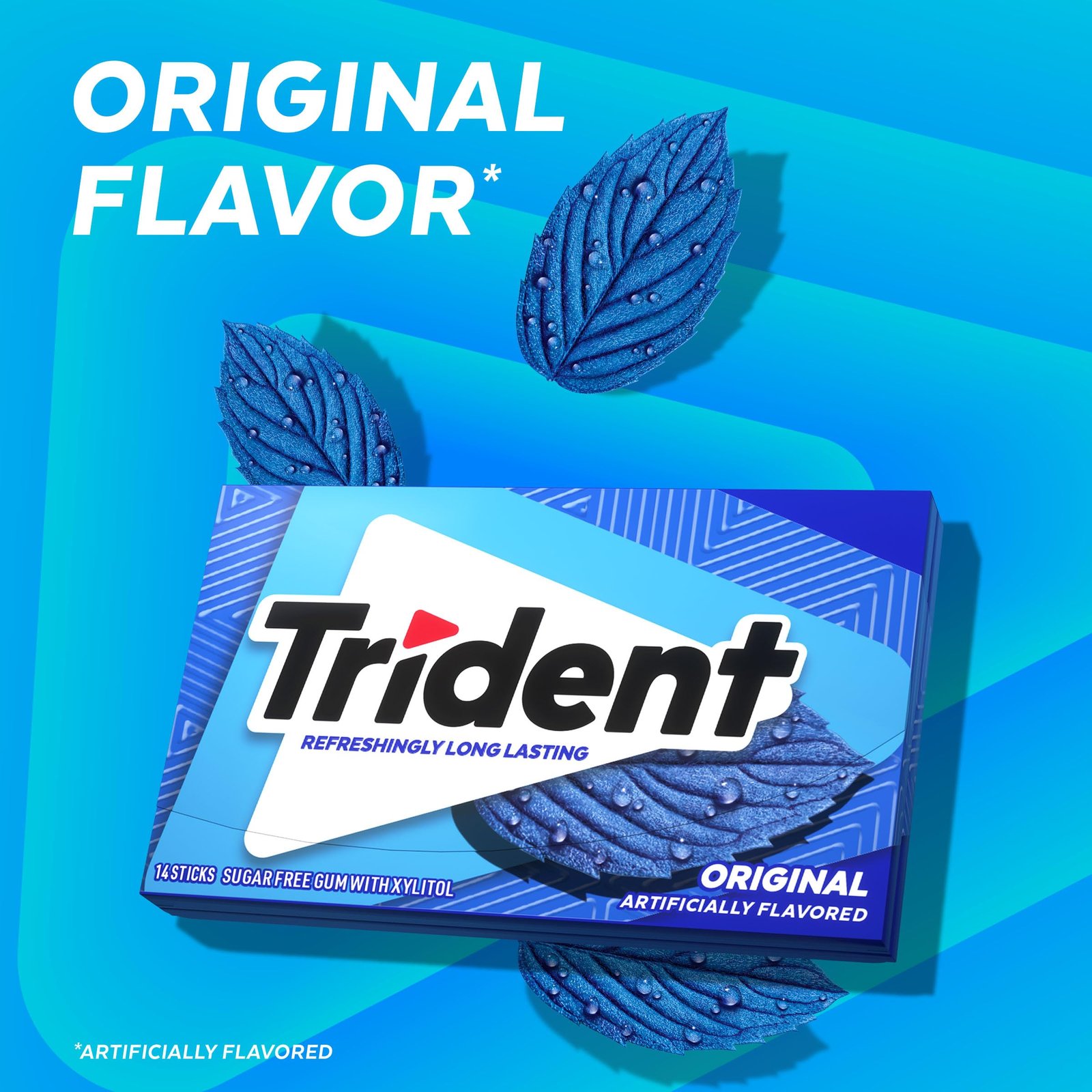 Trident Original Sugar Free Gum, 12 Packs of 14 Pieces (168 Total Pieces) - Image 2