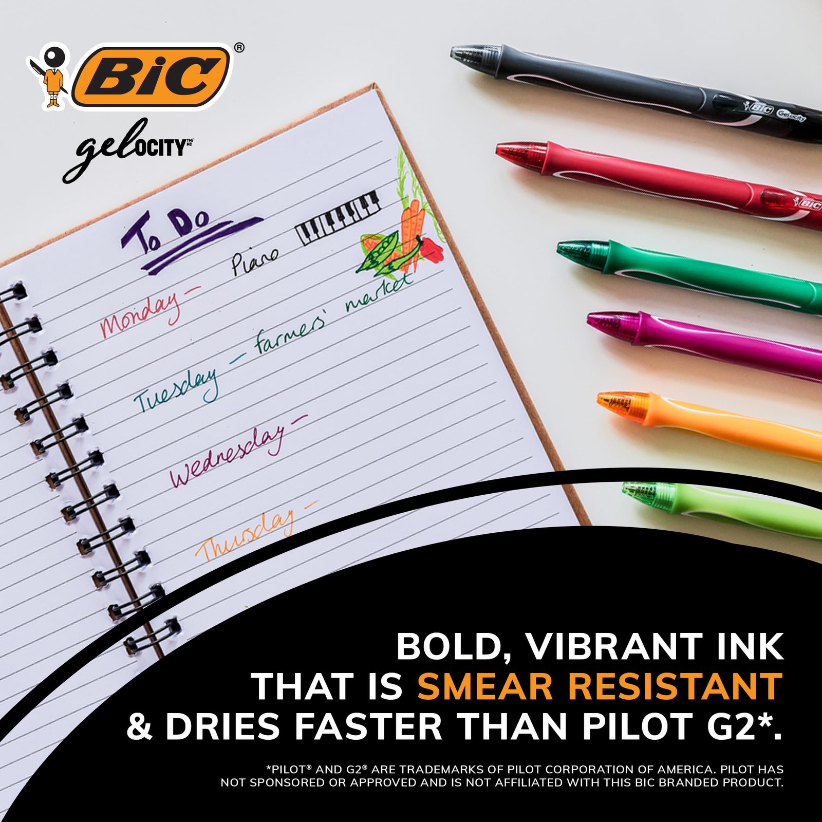 BIC Gelocity Quick Dry Ocean Themed Gel Pen Set, Medium Point, 0.7mm - Image 3