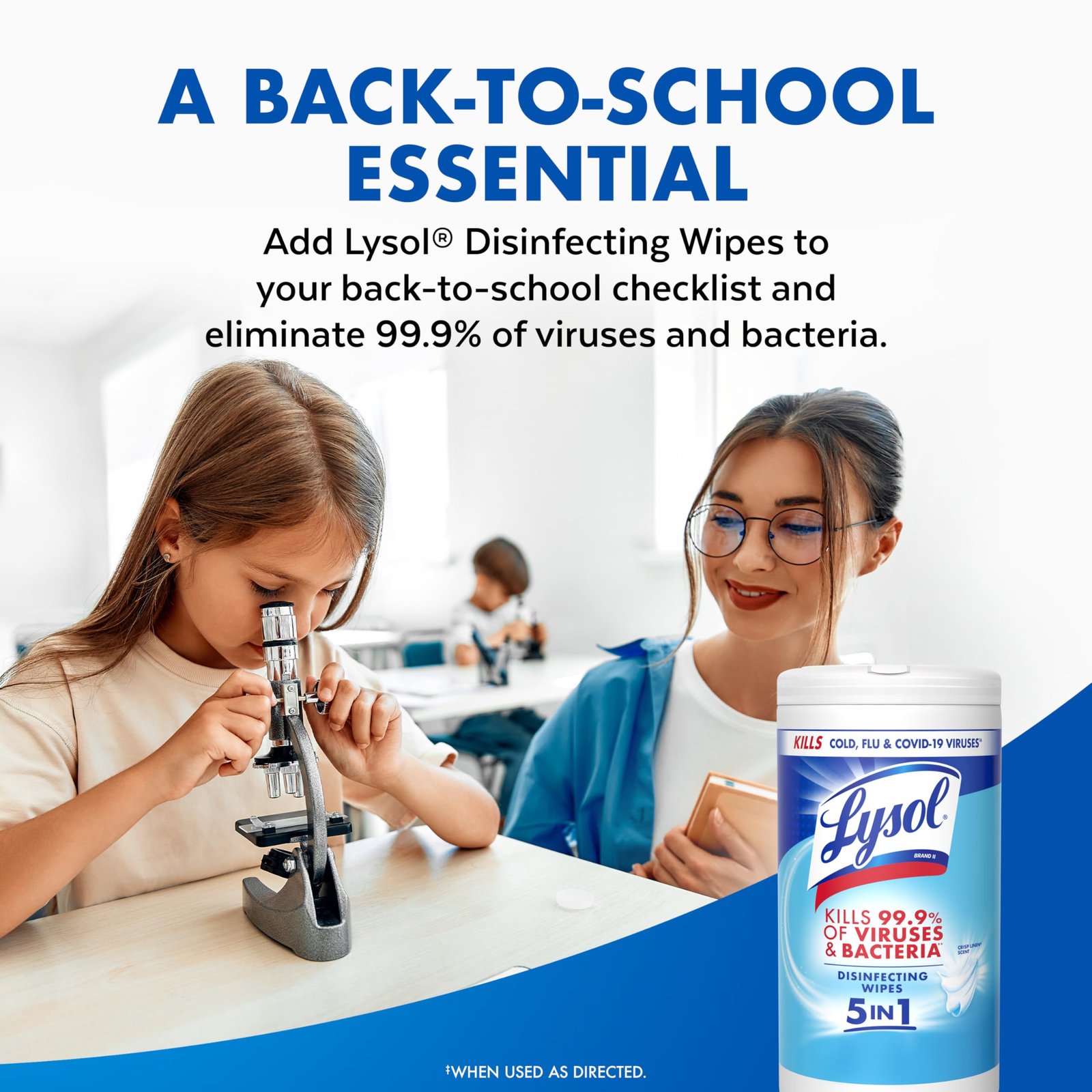 Lysol Disinfecting Wipes, Multi-Surface Cleaner, Crisp Linen, 80 ct. - Image 10