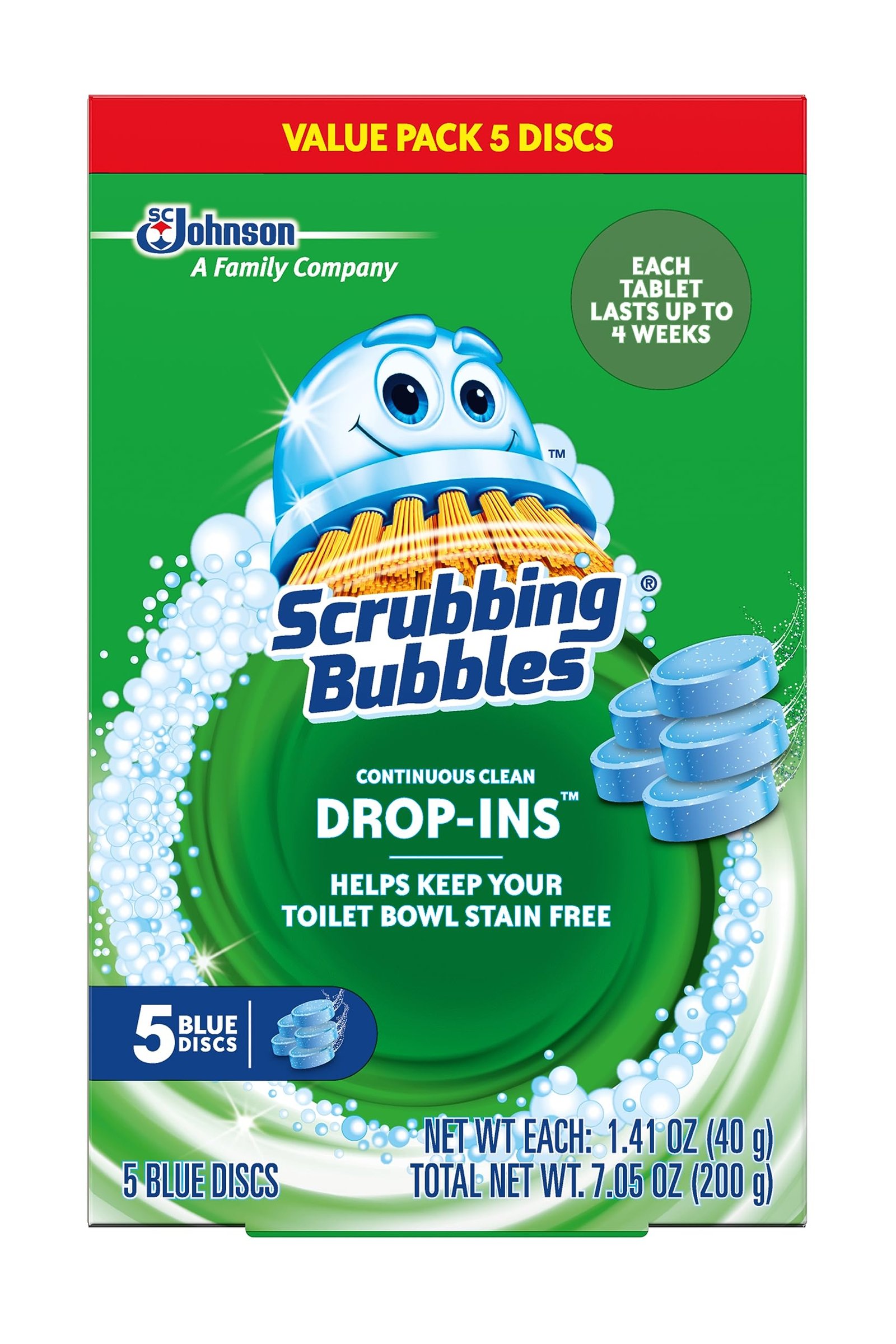 Scrubbing Bubbles Continuous Clean Toilet Tank Drop-Ins, 5 Count