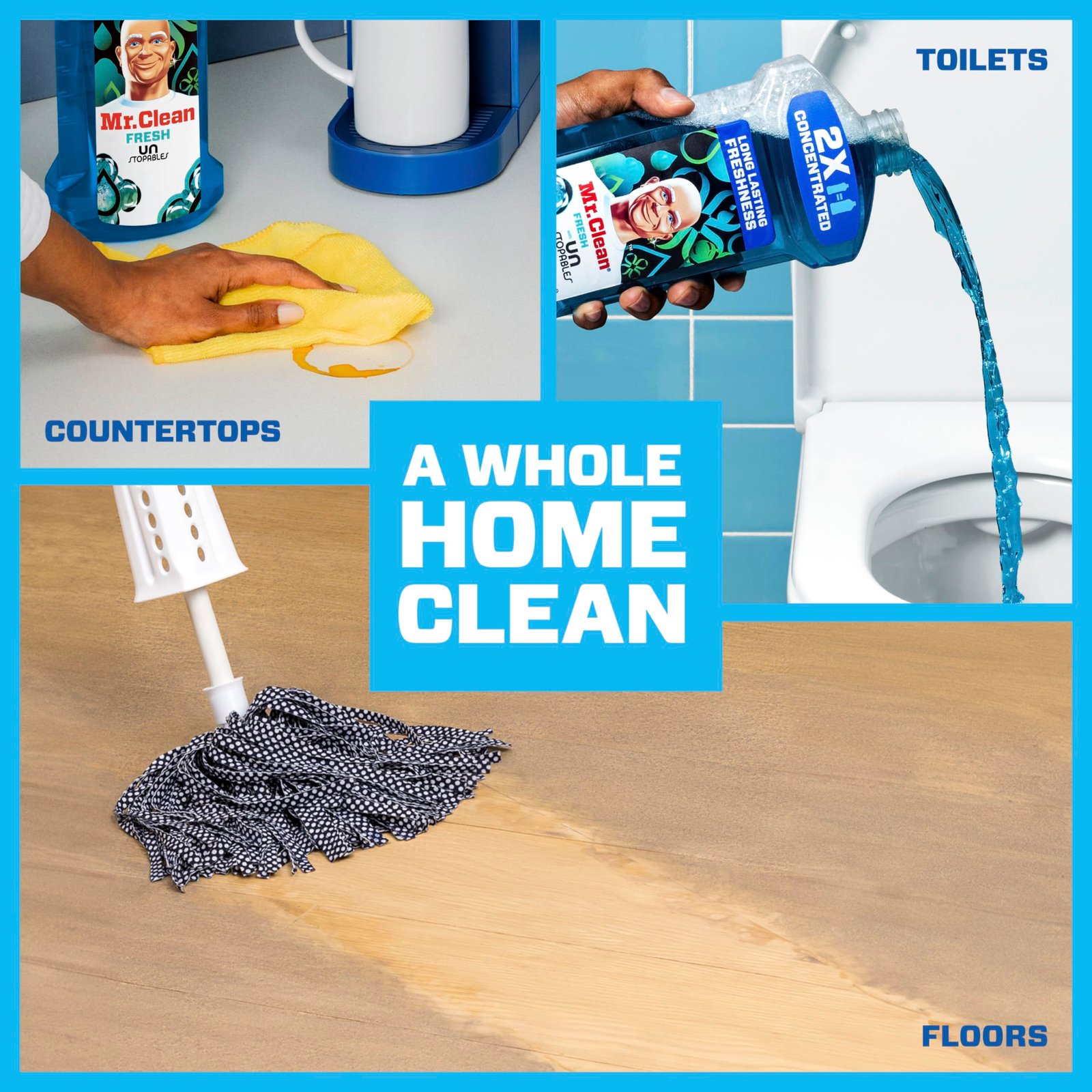 Mr. Clean 2X Concentrated Multi Surface Cleaner with Unstopables Fresh Scent 41 fl oz - Image 3