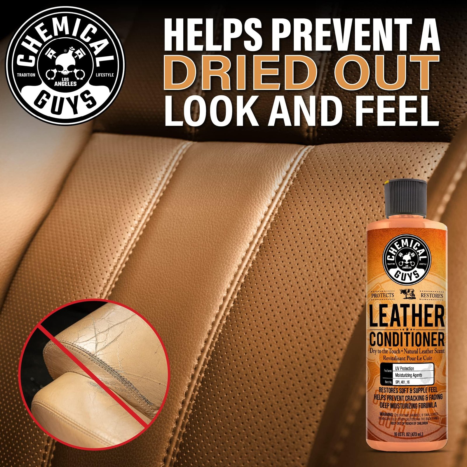 Chemical Guys, Leather Cleaner & Conditioner Kit, Travel Size, 2 x 4 oz - Image 11