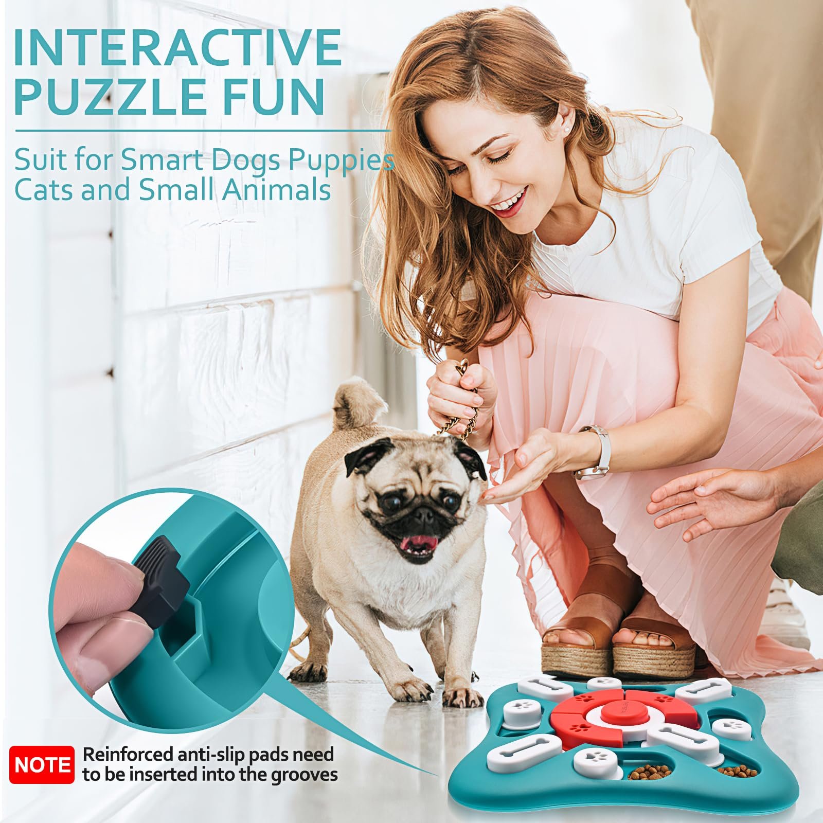 PETSTA Dog Puzzle Toys, Treat Dispensing Dog Enrichment Toys for IQ Training and Brain Stimulation, Interactive Mentally Stimulating Toys as Gifts for Puppies, Cats, Dogs - Image 6
