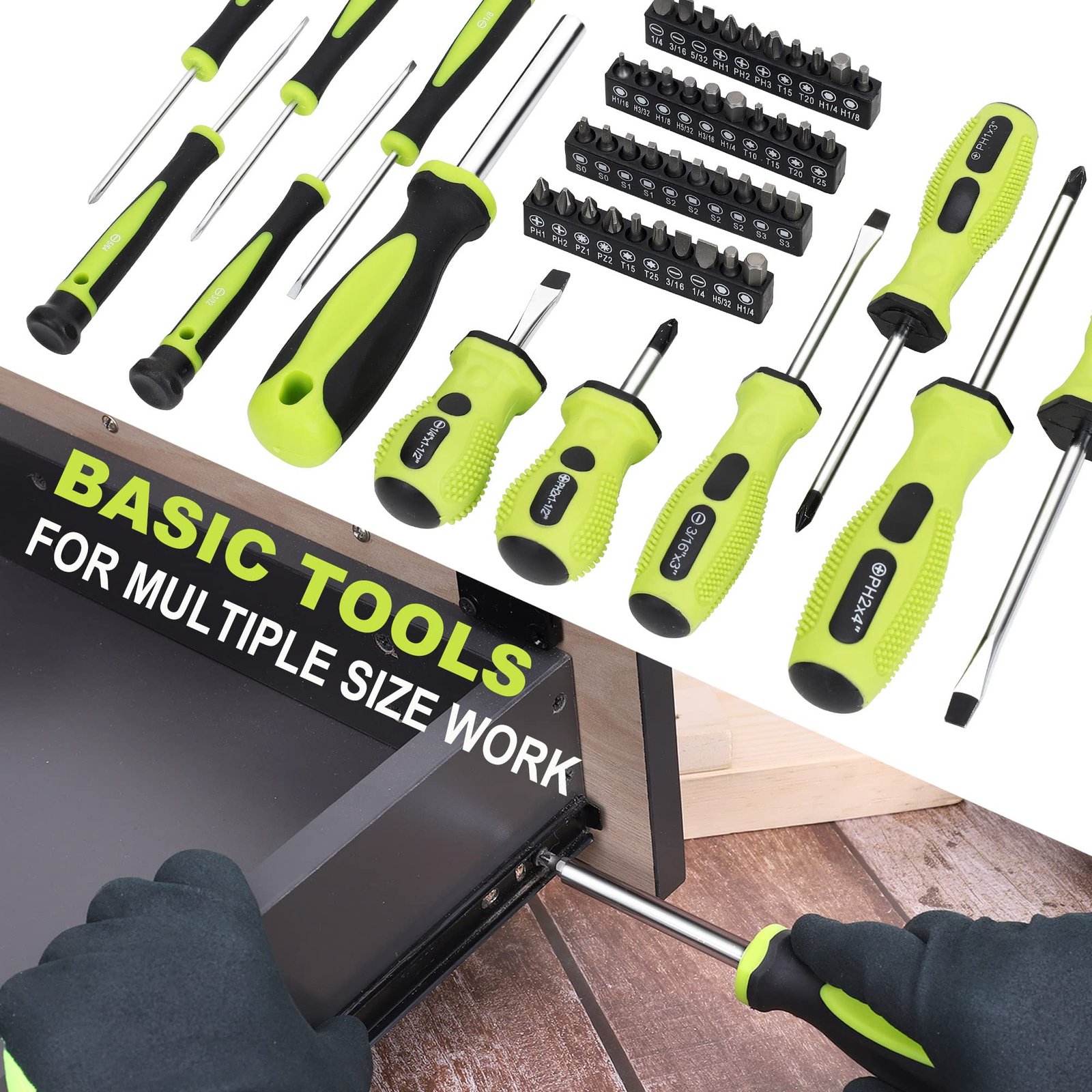 FASTPRO 220-Piece Home Tool Set, Household Repairing Tool Kit, Green - Image 8