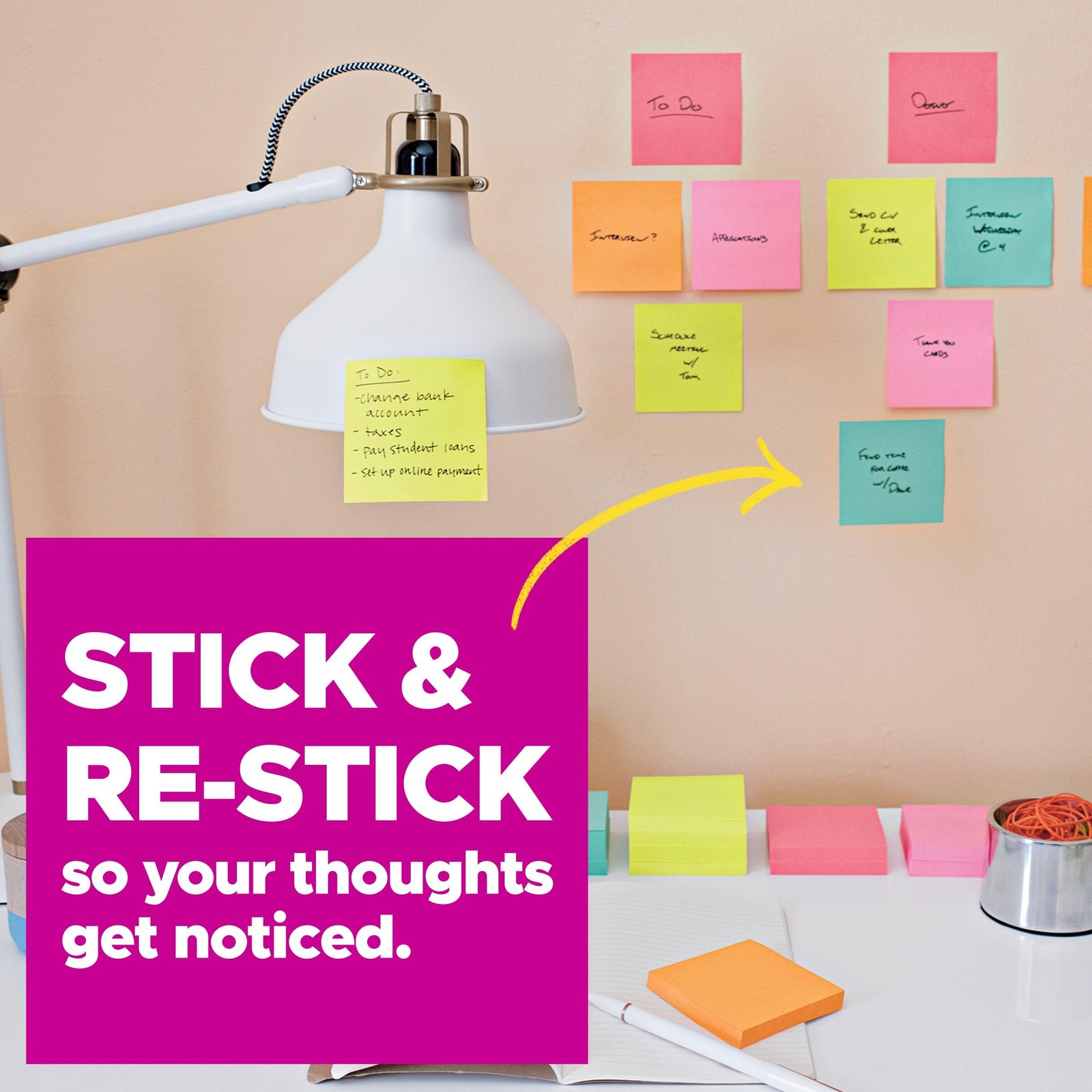 Post-it Super Sticky Notes, 3 x 3 in., Neon Fizz, 24 Pads - Image 5