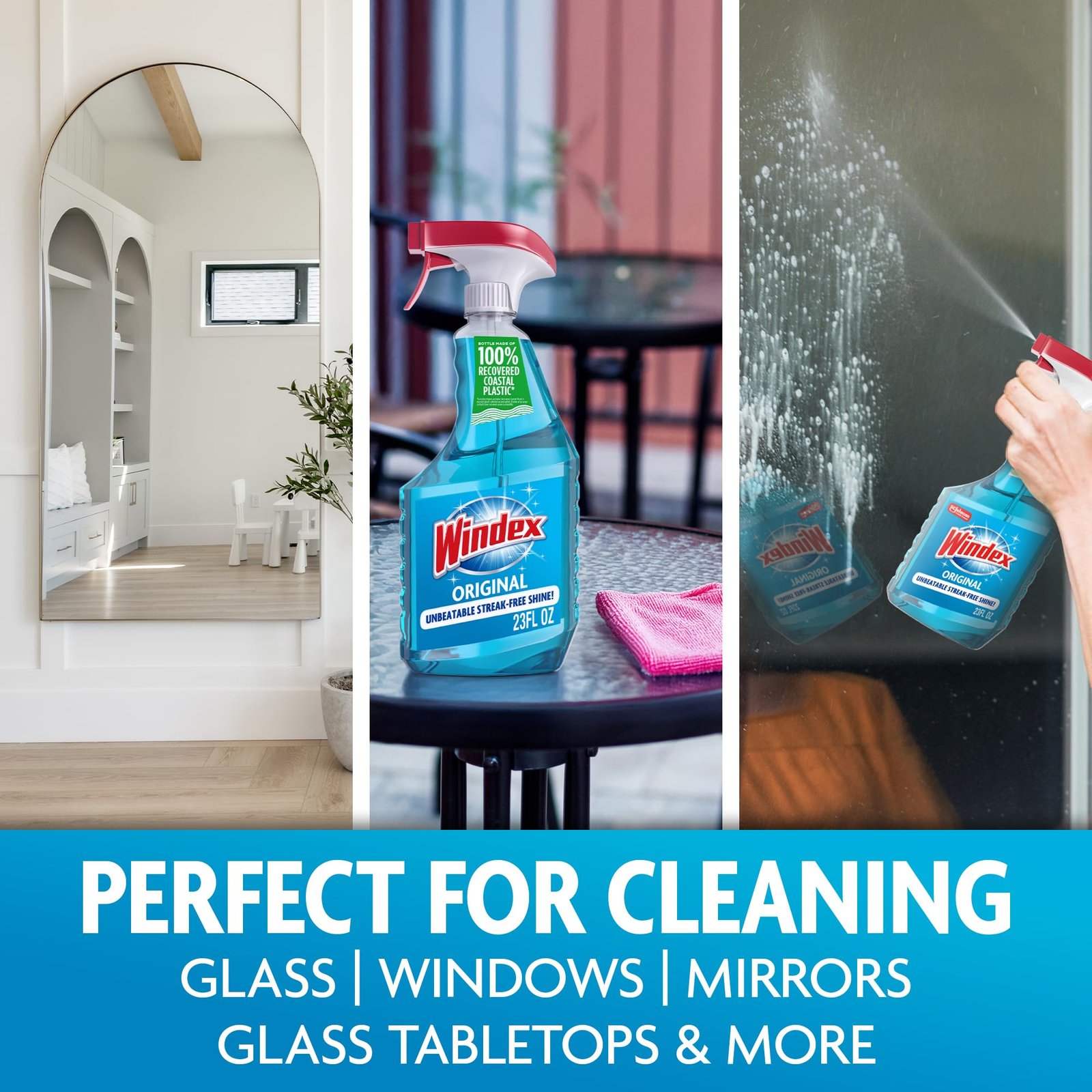 Windex Glass & Window Cleaner Spray Bottle, Original, 23 oz - Image 2