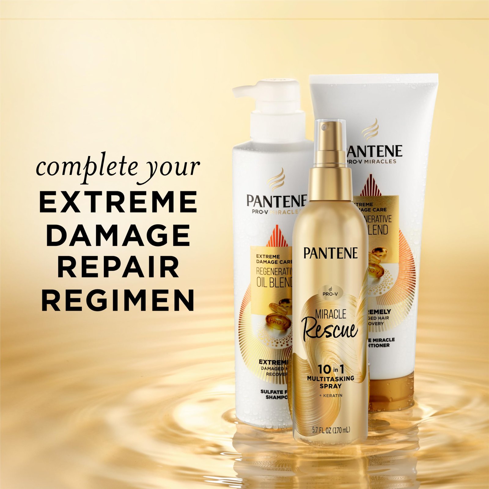 Pantene Miracle Rescue 10-in-1 Multitasking Spray, Heat Protection, 5.7 oz - Image 7
