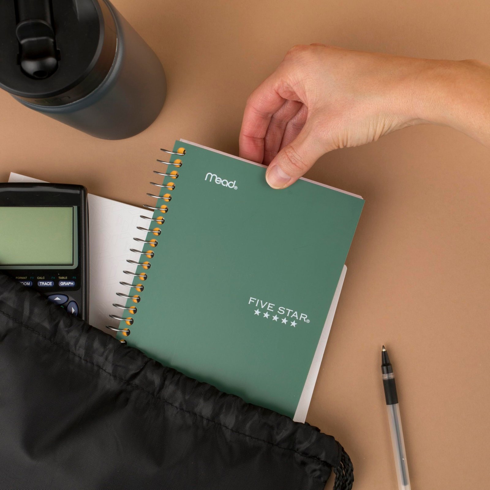 Five Star Spiral Notebook, 1 Subject, College Ruled Paper, 4-3/8" x 7", Small Size, 80 Sheets, Fights Ink Bleed, Water Resistant Cover, Seaglass Green (450048CH1-ECM) - Image 8