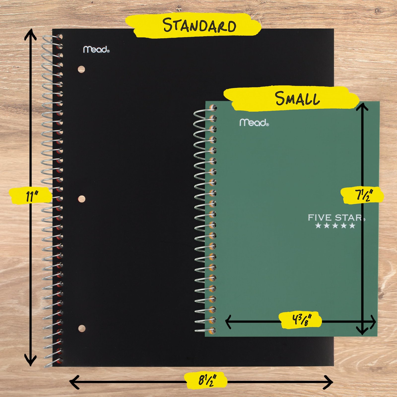 Five Star Spiral Notebook, 1 Subject, College Ruled Paper, 4-3/8" x 7", Small Size, 80 Sheets, Fights Ink Bleed, Water Resistant Cover, Seaglass Green (450048CH1-ECM) - Image 3