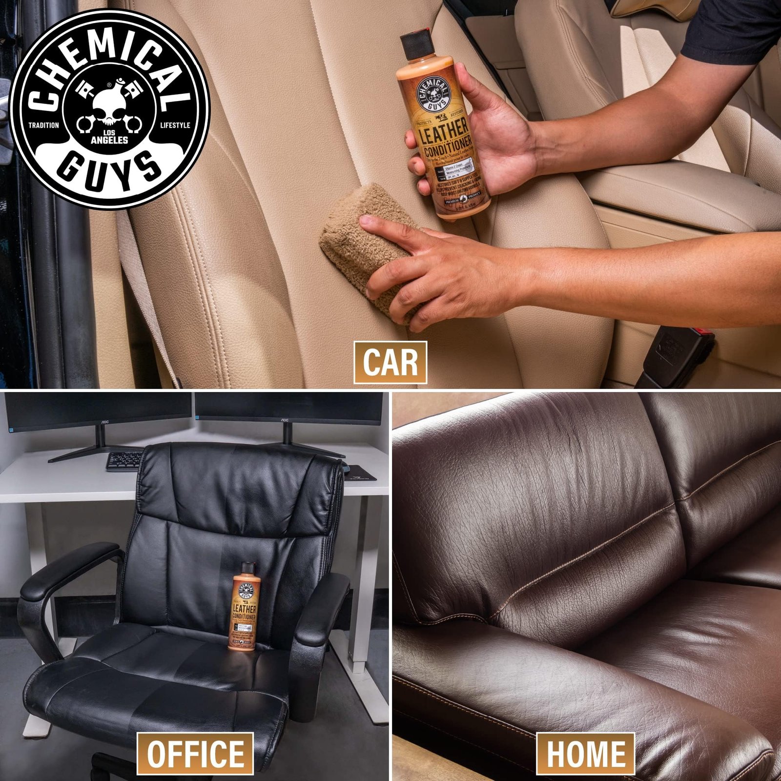 Chemical Guys, Leather Cleaner & Conditioner Kit, Travel Size, 2 x 4 oz - Image 5