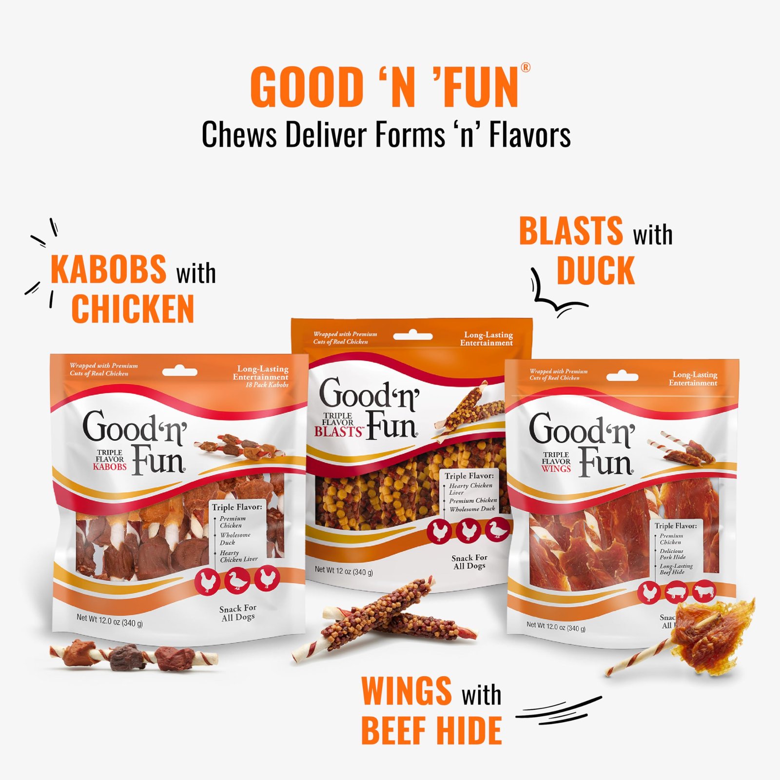 Good 'n' Fun Kabobs Long-Lasting Dog Treat Made With Real Protein, 24 oz - Image 9