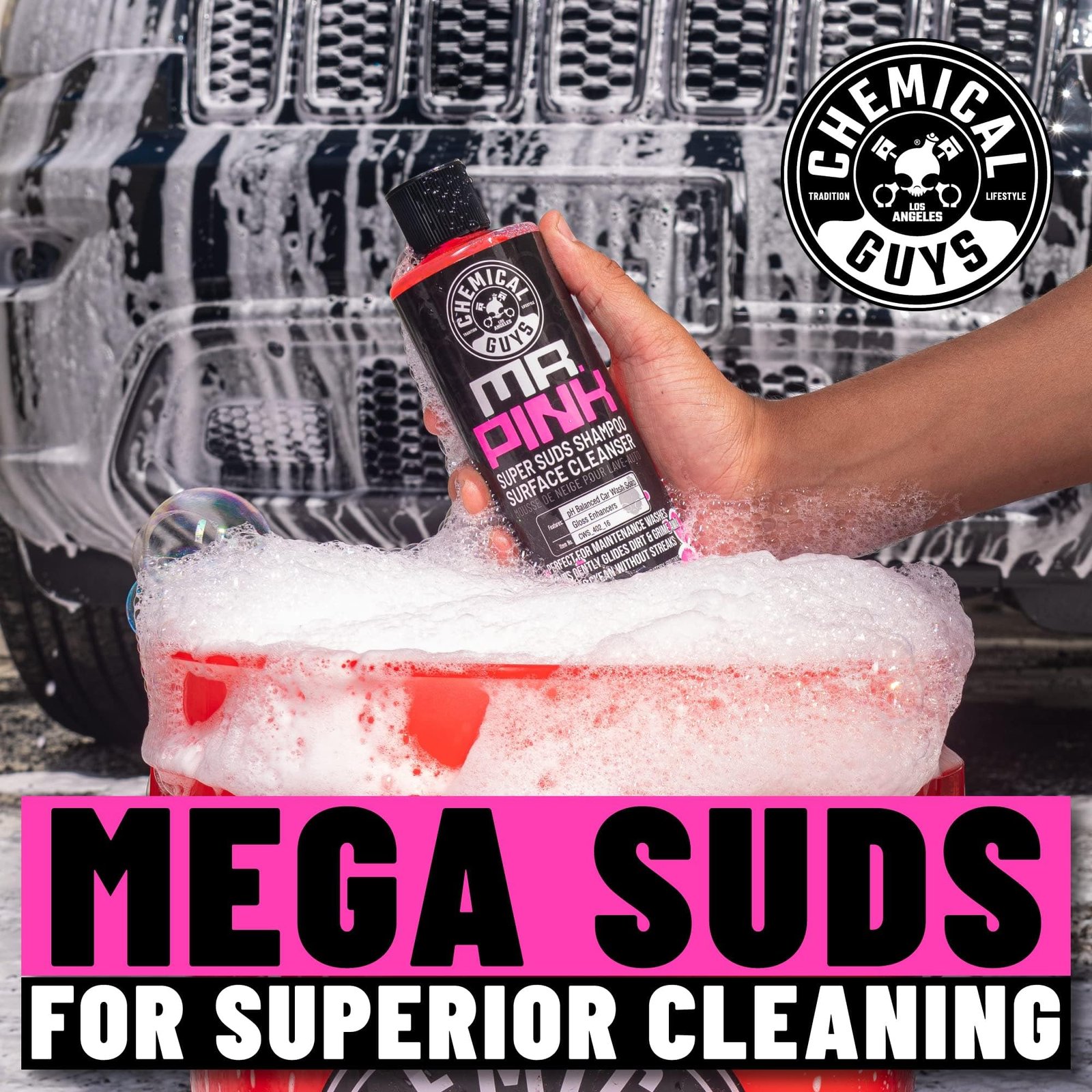 Chemical Guys, Mr. Pink Car Wash Soap, Foam Cannon & Bucket Wash, 64 oz - Image 2