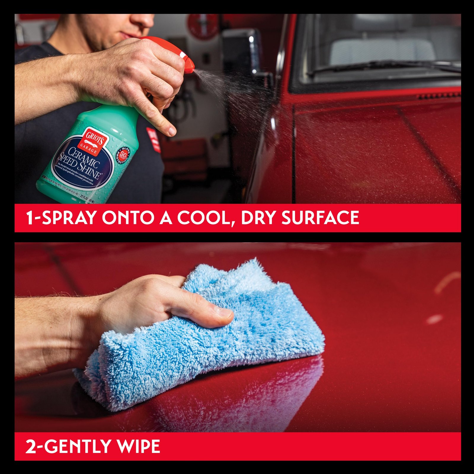 Griot's Garage Ceramic Speed Shine Detail Spray for Car Detailing, Provides a High-Gloss Finish and Extends Life of Coatings, 10945, 22 oz - Image 4