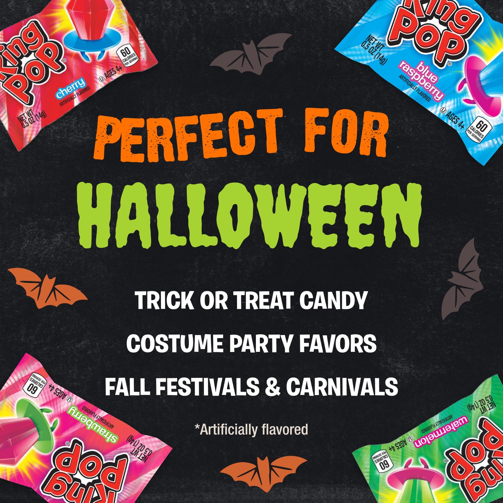 Ring Pop Halloween Candy Lollipops, 20 Count, Assorted Flavor Party Favors - Image 6