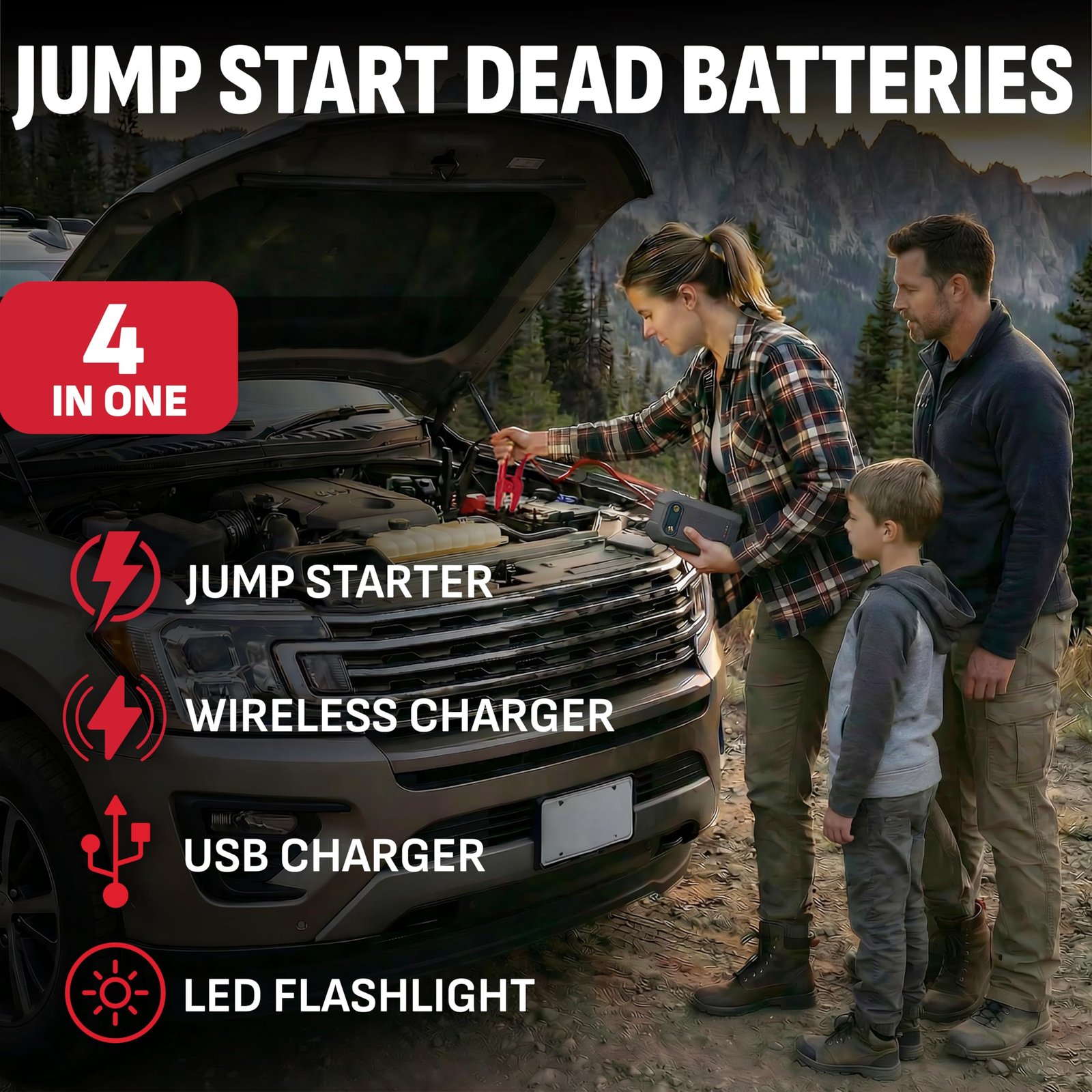 Schumacher Electric Portable Car Battery Jump Starter & Power Bank – SL1674 - Image 2