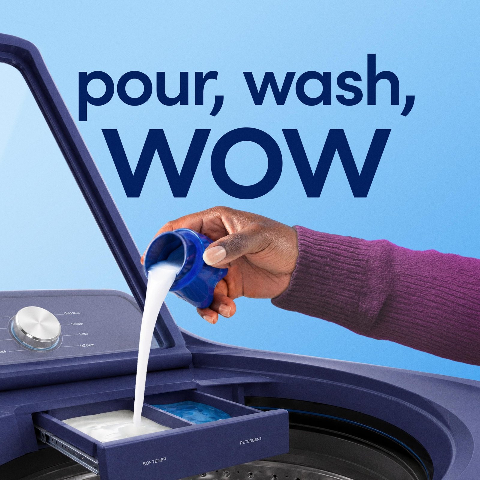 Downy Ultra Soft Fabric Softener Liquid, Calm, Lavender and Vanilla Bean, 56 fl oz, 83 Loads - Image 6