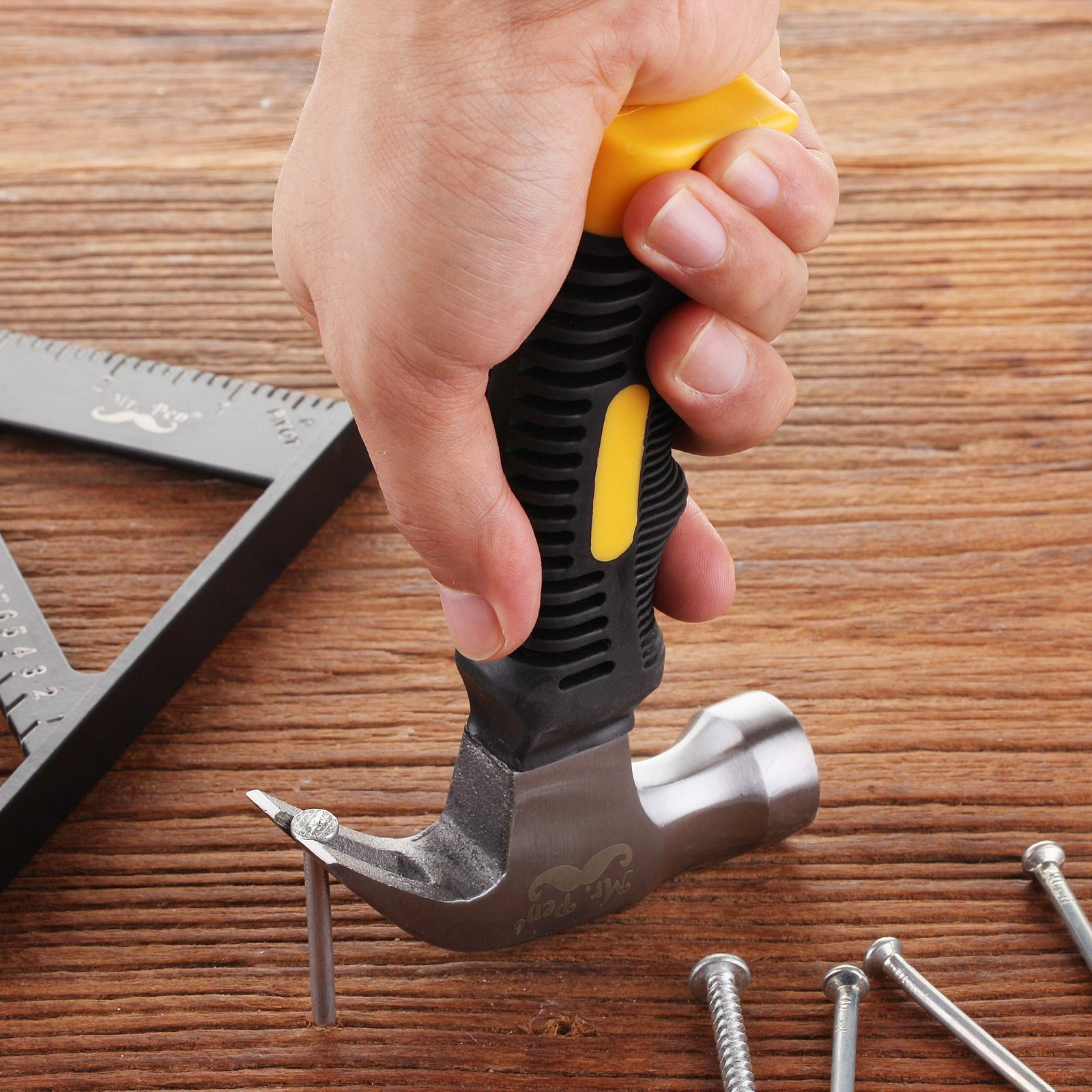 Mr. Pen- Claw Hammer, 8oz, Yellow, Magnetic, Small Claw Nail Hammer - Image 8
