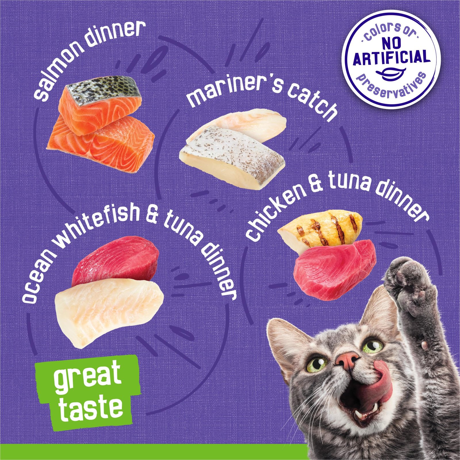 Purina Friskies Pate Wet Cat Food Variety, Seafood & Chicken, (40) 5.5 oz - Image 4