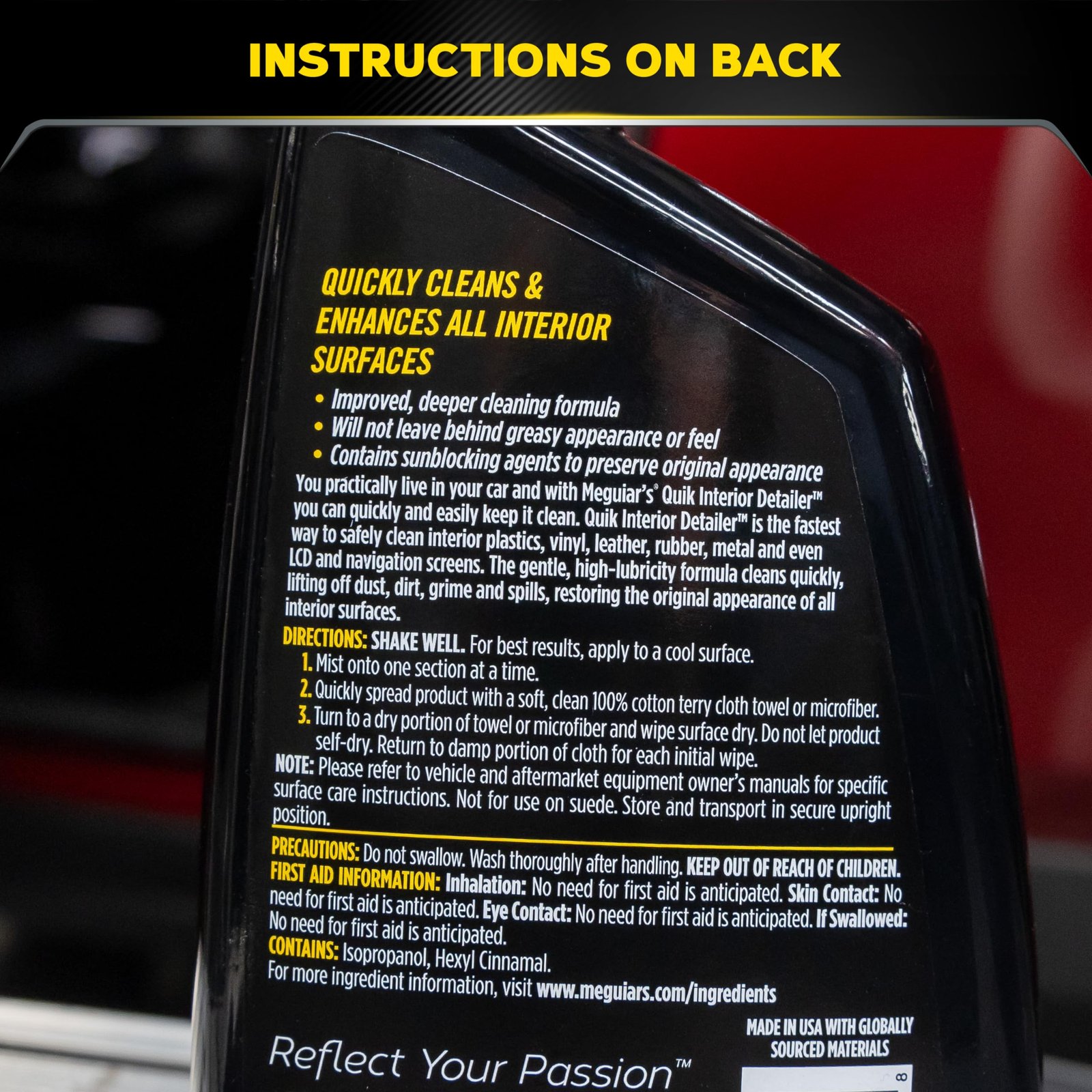 Meguiar's Quik Interior Detailer Cleaner, 24 Oz - Image 9