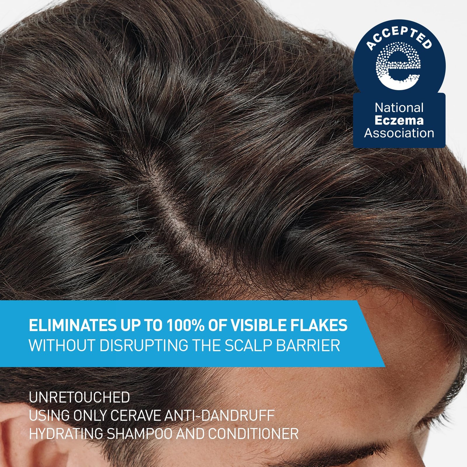 CeraVe Hydrating Anti Dandruff Shampoo, Itchy Scalp Treatment, 12oz - Image 2
