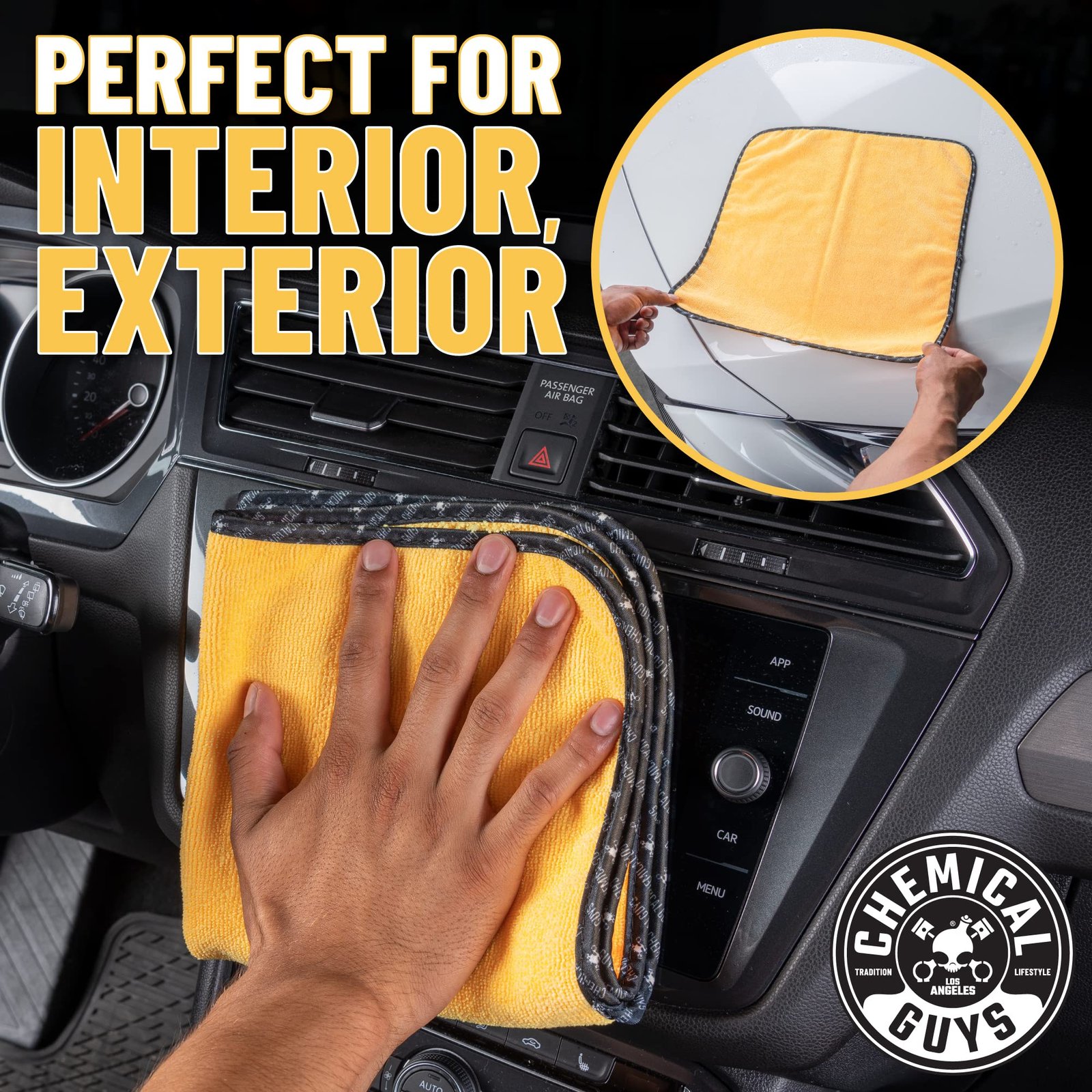 Chemical Guys Miracle Dryer Microfiber Drying Towel for Cars, Yellow - Image 2