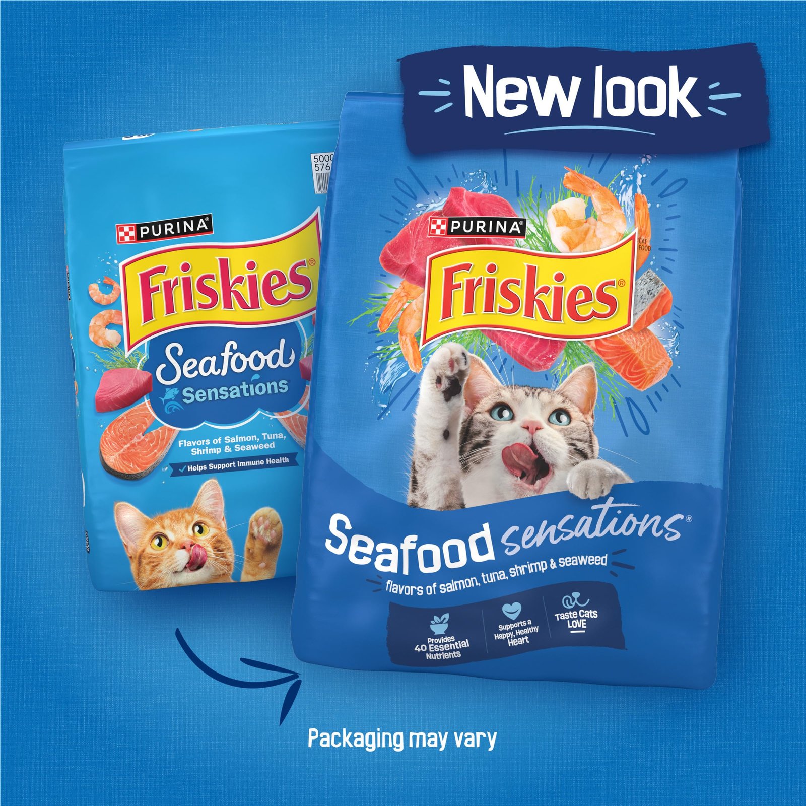 Friskies Purina Seafood Sensations Dry Cat Food, 22 lb Bag - Image 2